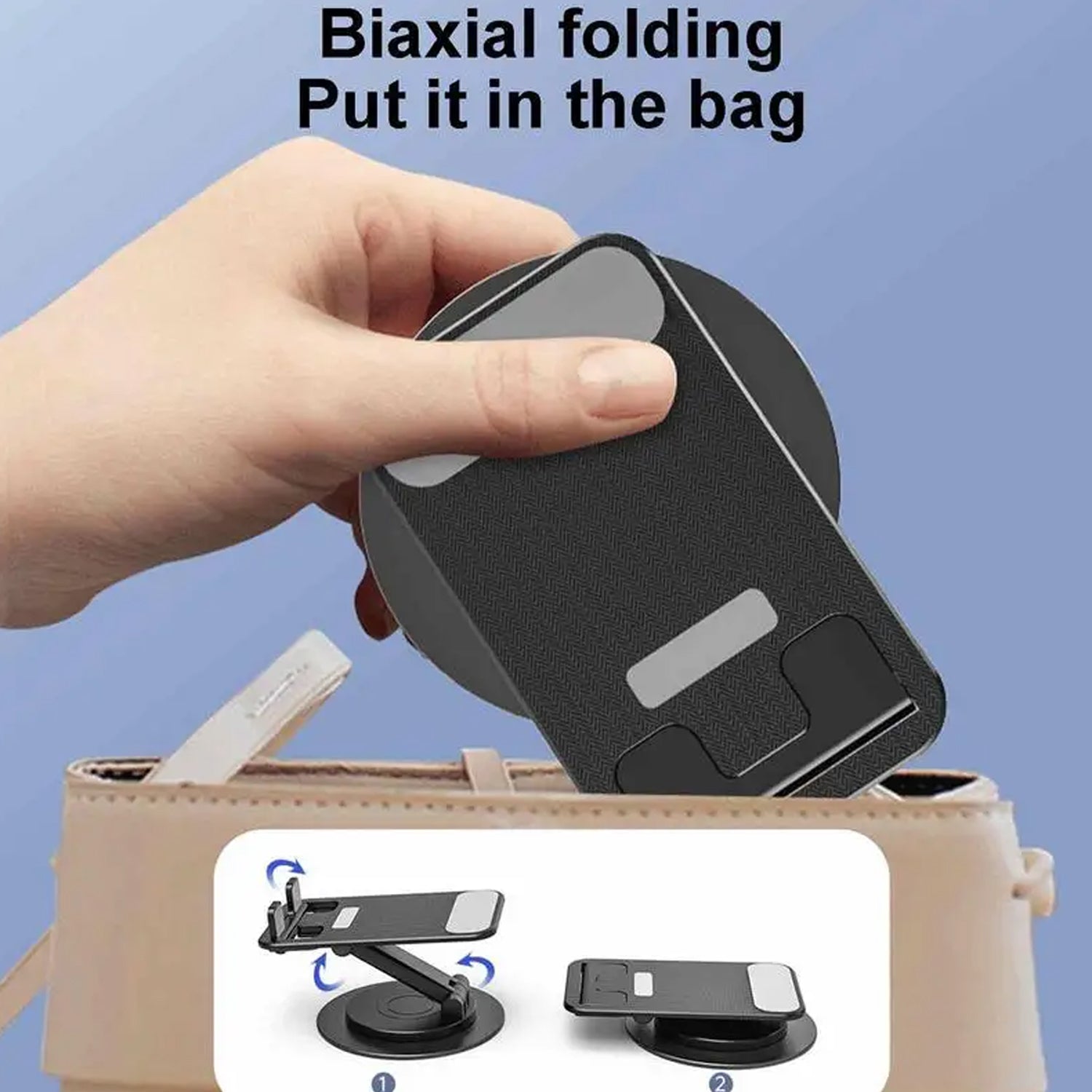 Rotating Foldable Mobile Stand – Height & Angle Adjustable Phone Holder for Desk (1 Pc) Rotating Foldable Mobile Stand – Height & Angle Adjustable Phone Holder for Desk (1 Pc)